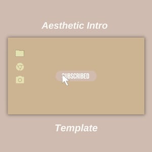 Ästhetisches YouTube Intro Template