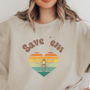 Save The Bees Sweatshirt Honey Bee Sweater Bee Cute Bumble Bee Sweatshirt Honey Bee Gift For Beekeeper Gift For Bee Lover Gift Bee Crewneck