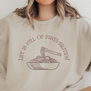 Optimistic Pasta Crewneck Pasta Sweatshirt Noodle Shirt Italian Pasta Sweater Spaghetti Shirt Foodie Gift For Foodie Gift For Pasta Lover
