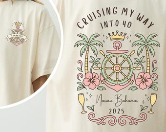 Personalized 40th Birthday Cruise Comfort Colors Shirt Group Matching Cruise Crew Shirt Custom 40th Birthday Shirts for Trip Gift Tee