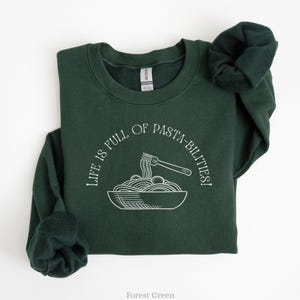 Optimistic Pasta Crewneck Pasta Sweatshirt Noodle Shirt Italian Pasta Sweater Spaghetti Shirt Foodie Gift For Foodie Cozy Pasta Lover Gift