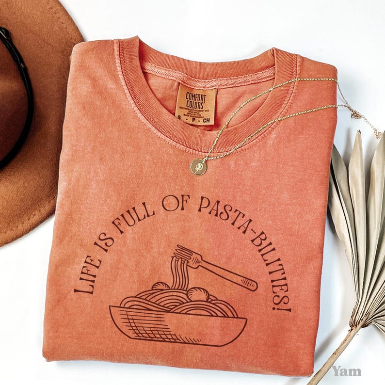 Optimistic Pasta Shirt Pasta T-shirt Foodie T Shirt Noodles Shirt Italian Pasta Tshirt Spaghetti Tee Comfort Colors Foodie Gift For Pasta Yam