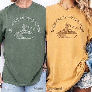 Optimistic Pasta Shirt Pasta T-shirt Foodie T Shirt Noodles Shirt Italian Pasta Tshirt Spaghetti Tee Comfort Colors Foodie Gift For Pasta Bild 2