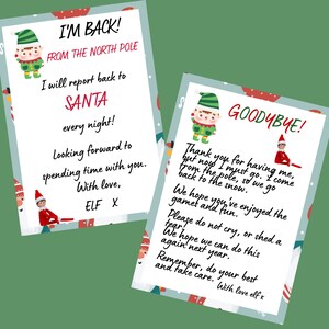 Elf Hello I&#39;m Back & Goodbye Digital Letter