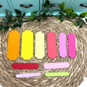 Set di etichette fustellate stile 2 / 10 pezzi / Junk Journal Craft / Forniture per cartoline / Scrapbooking Ephemera