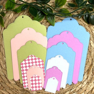 Label gestanst set stijl 1 | 12 stuks | Junk Journal Craft | Benodigdheden voor het maken van kaarten | Efemere scrapbooking