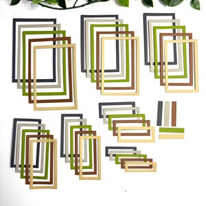 Grand cadre rectangulaire découpé | Artisanat de journal indésirable | Fournitures pour la fabrication de cartes | Éphémères pour le scrapbooking