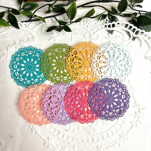 Napperons découpés en dentelle | 8 pièces | Artisanat de journal indésirable | Fournitures de fabrication de cartes | Éphémères pour le scrapbooking