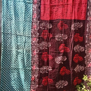 Handgemachte Kanth Quilts, Kantha Überwurf Tagesdecke Kantha Decke Traditionelle Indische Vintage Kantha