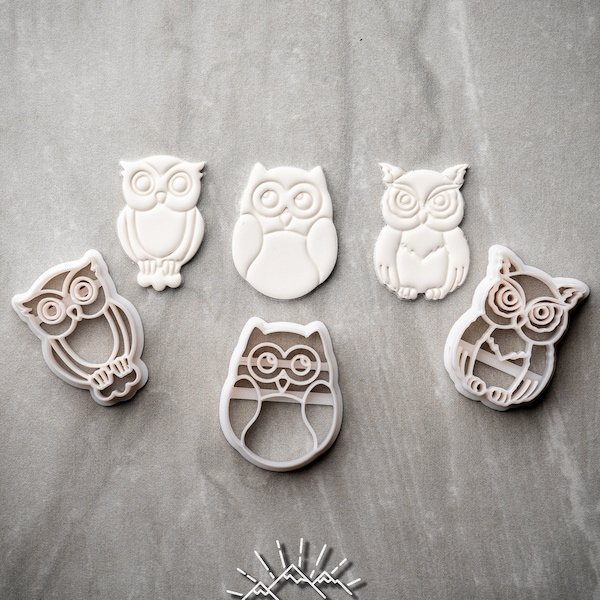 Owl Clay Cutters | Polymer Clay Cutters | Jewelry Tools | 3 Shapes