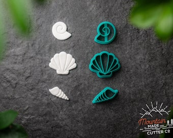 Sea Shells | Beach Shapes | Polymer Clay Cutters | Jewelry Tools | Mirrored