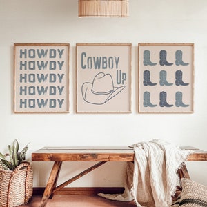 Western Prints, Western Howdy Typography Art Print, Howdy Print, Howdy Poster, Southwestern Wall Art, Southwestern Decor, Western Home Decor