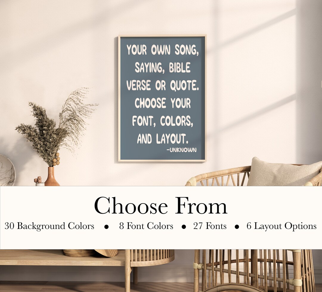 Custom Quote Print, Custom Print, Custom Text Print, Custom Quote