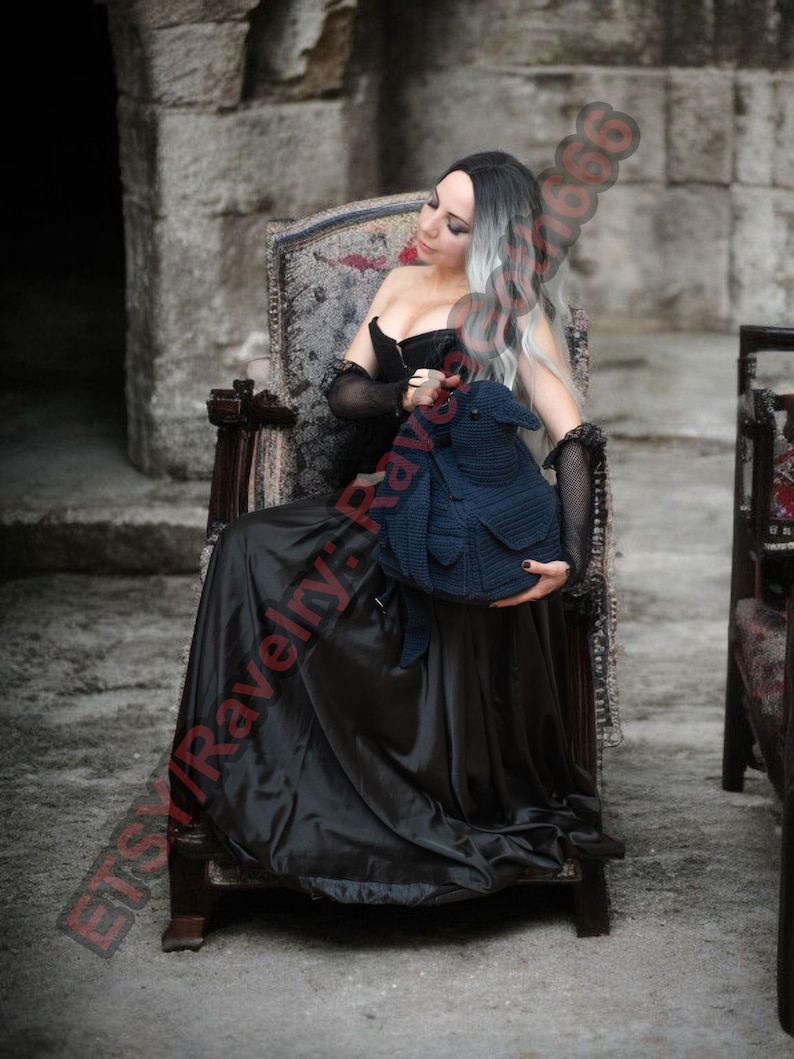 PDF Pattern Gothic Crow Backpack image 7