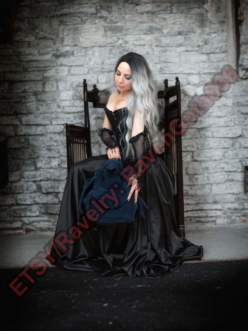 PDF Pattern Gothic Crow Backpack image 8