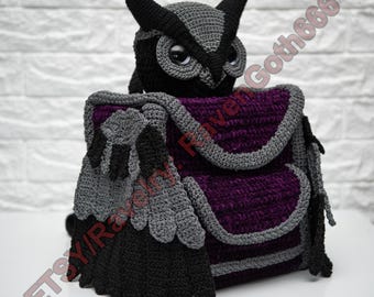 PDF Nähanleitung Gothic Eule Rucksack