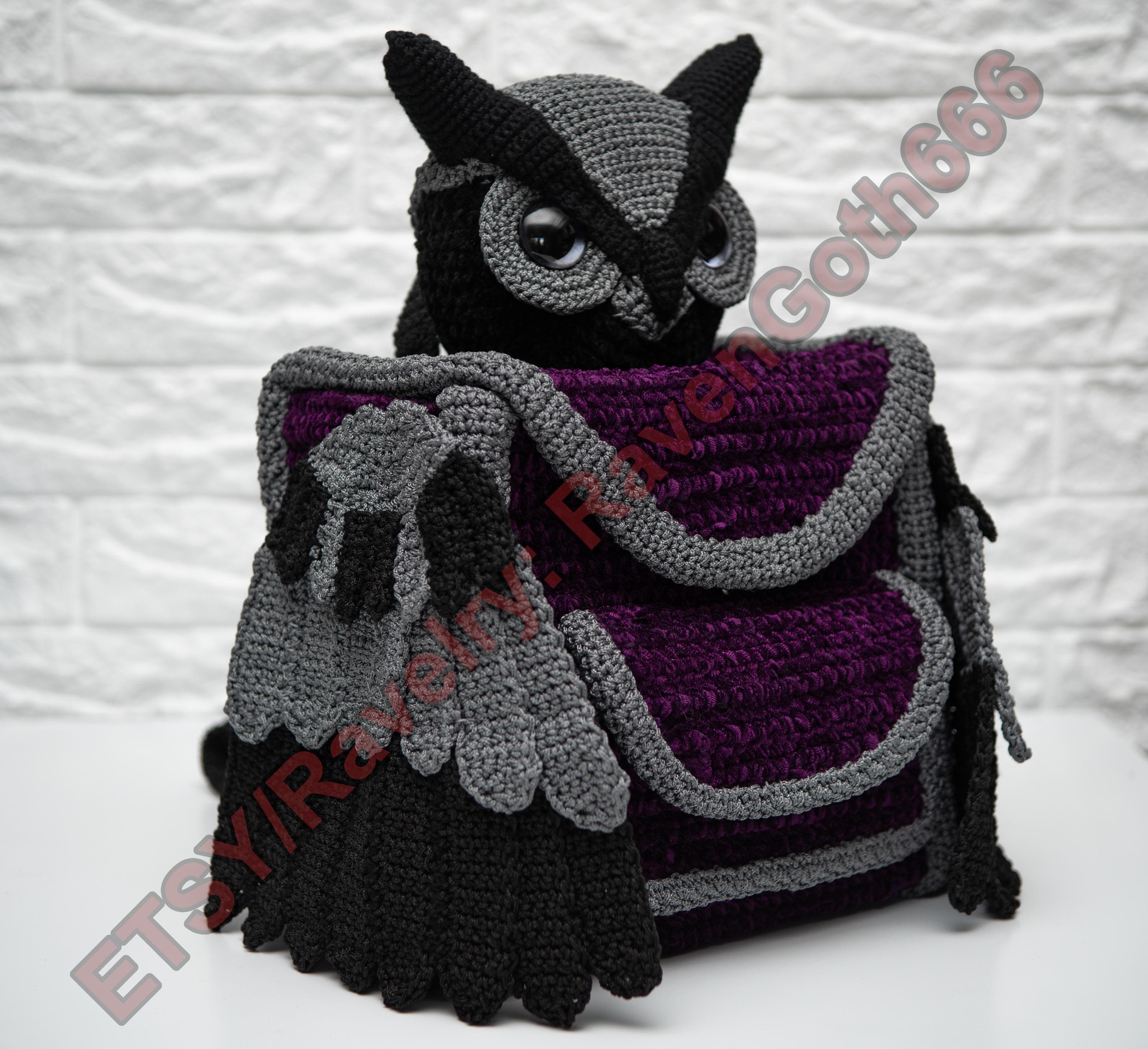 PDF Pattern Goth Owl Backpack