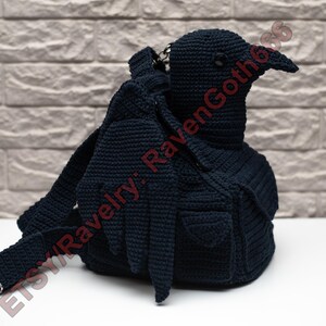 PDF Pattern Gothic Crow Backpack image 4