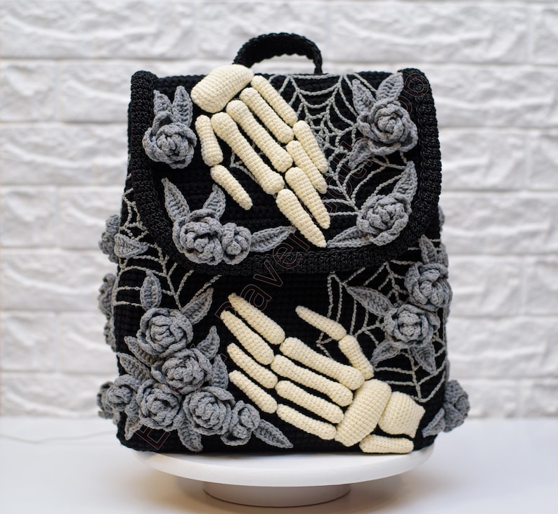 PDF Crochet Pattern Grave Backpack image 1