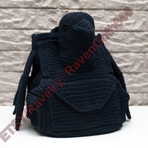 PDF Pattern Gothic Crow Backpack image 3