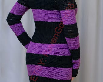 PDF Pattern Goth Striped Dress