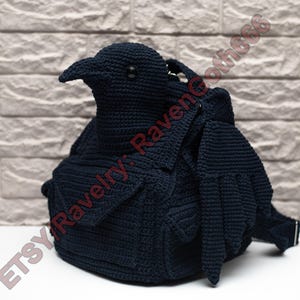 PDF Pattern Gothic Crow Backpack image 2