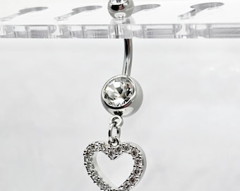 Herz Bauch Ring – Bauchnabel Ring – Süßes Bauch Piercing Schmuck – Nabel Ring – Valentinstag Geschenk – Chirurgenstahl