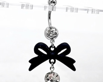 Niedliches Bauchnabel Ring – Schleifen Bauchnabel Ring – Bauchnabel Ring – Handgemachter Körperschmuck