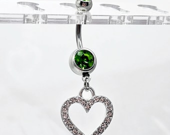 Pink Herz Bauchnabel Ring – Süßer Bauchnabel Ring – Bauchnabel Schmuck – Chirurgenstahl – Y2K