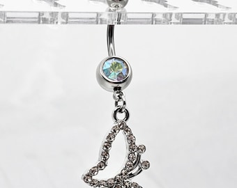 Schmetterling Bauch Ring – Bauchnabel Ring – Süßes Bauch Piercing Schmuck – Nabel Ring – Körper Schmuck Geschenk – Chirurgenstahl - Y2K