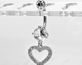 Herz Bauchnabel Ring – Bauchnabel Ring – Süßes Bauchnabel Piercing Schmuck – Bauchnabel Ring – Chirurgenstahl