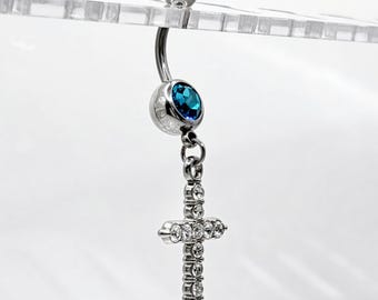 Kreuz Bauchnabel Ring - Bauchnabel Ring - Punk Bauchnabel Ring - Schmuck Geschenk - Chirurgenstahl - Y2K