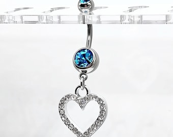 Pink Herz Bauchnabel Ring – Süßer Bauchnabel Ring – Bauchnabel Schmuck – Chirurgenstahl – Y2K