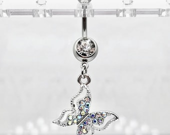 Schmetterling Bauch Ring – Bauchnabel Ring – Süßes Bauch Piercing Schmuck – Nabel Ring – Körper Schmuck Geschenk – Chirurgenstahl - Y2K