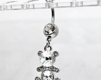 Bär Bauchnabel Ring – Bauchnabel Ring - Punk Schmuck – Bauchnabel Ring – Handgemachter Schmuck Geschenk – Chirurgenstahl - Y2K