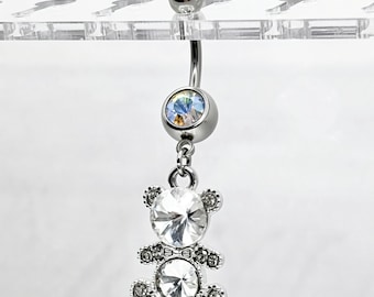 Bär Bauchnabel Ring – Bauchnabel Ring - Punk Schmuck – Bauchnabel Ring – Handgemachter Schmuck Geschenk – Chirurgenstahl - Y2K