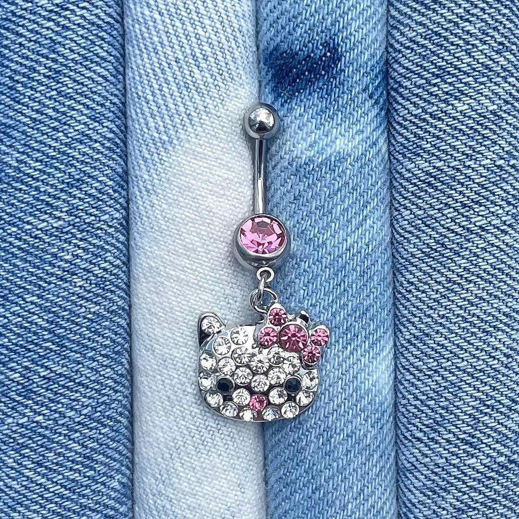 Kitty Navel Ring Etsy Canada
