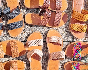 Moroccan Braided Leather Sandals: Handmade Summer Shoes