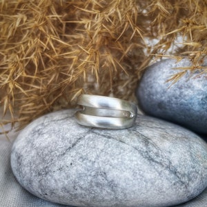 Double band sterling silver ring/ Solid ring/ Chunky ring/ bold silver ring/Modern bold ring/contemporary ring/twin ring