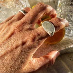 Minimalistischer Silber Siegelring / Minimalist Siegelring / Siegelring für den Finger / Minimalistischer Ring / Siegelring für den Finger