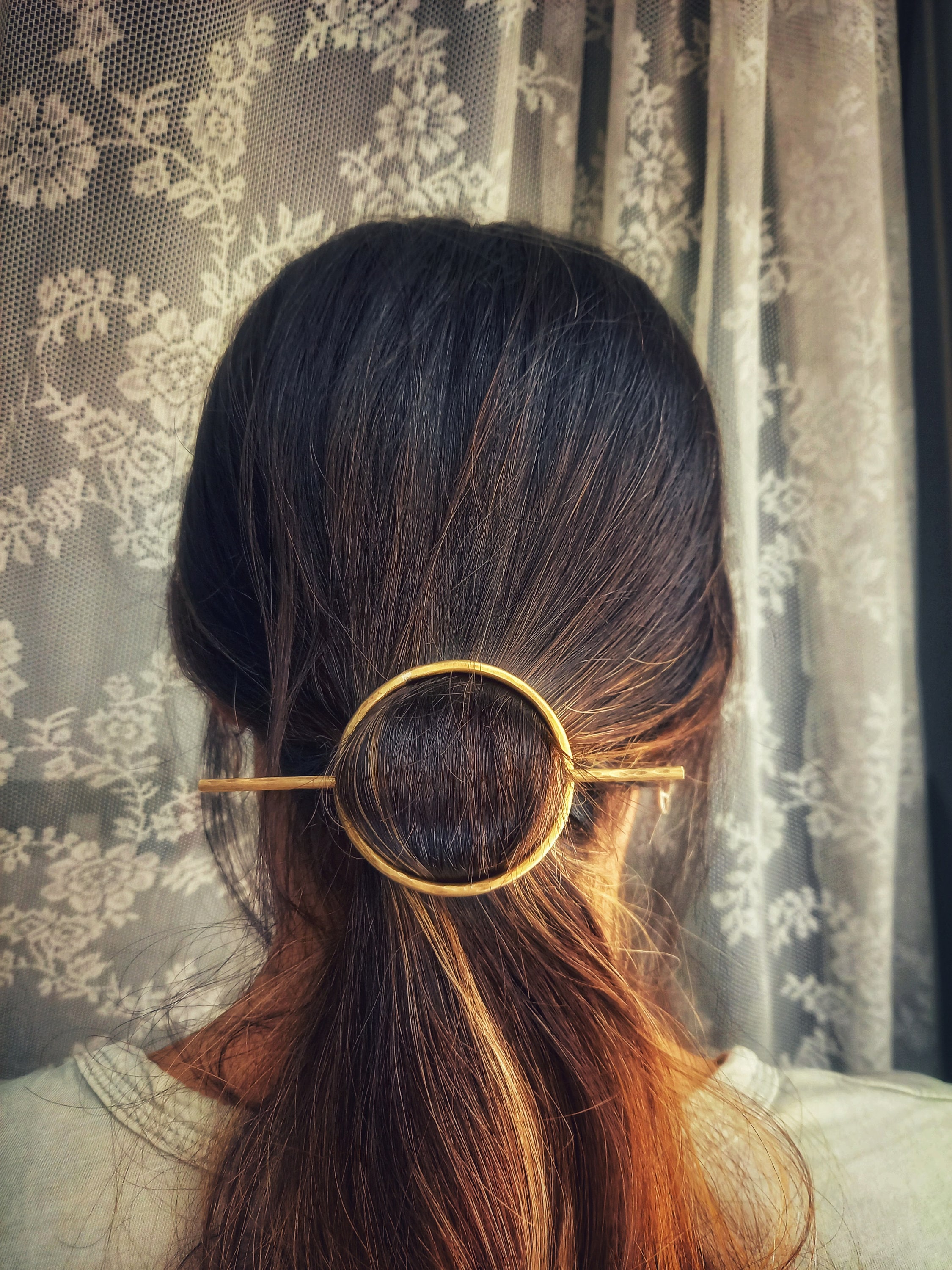 Celtic Hair Clip Barrette With Stick Unique Medieval 