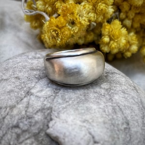 Solid Bold sterling silver ring/ Chunky silver ring/ Bold statement ring/ Minimalist ring/ 925 silver Ring/ Dome silver ring/ Big Band Ring
