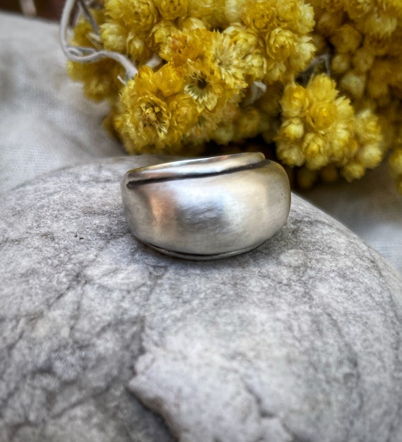 Solid Bold Sterling Silver Ring/ Chunky Silver Ring/ Bold 