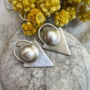Triangle earrings, Chunky earrings, sterling silver 925 earrings, Statement Earrings, Geometric Earrings, Minimalist Earrings, Bold Earrings