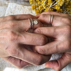 Spiralring Zwillinge/ Silberring zwei Silberringe/ Minimalist Ring Silber/ Minimalist Ring