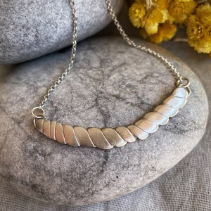 Sterling silver Solid braid pendant/ 925 braid pendant/ Solid stylish pendant/ modern pendant/ minimalist pendant/ Contemporary necklace