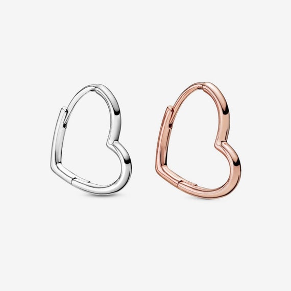 Asymmetrical heart deals hoop earrings