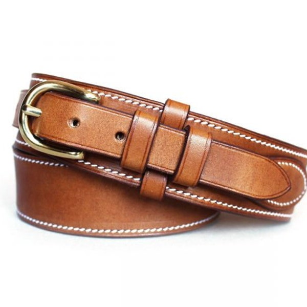 Ceinture américaine cuir sellier