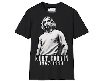 Kurt Cobain T-Shirt | Nirvana T-Shirt | Rock Star T-Shirt | Kurt Cobain Fans T-shirt | Nirvana Fans Gift T-shirt | Unisex Soft style T-Shirt