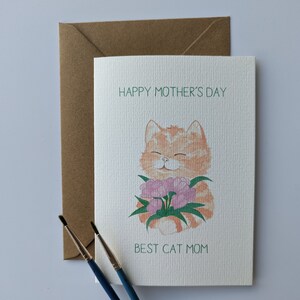 Tarjeta del Día de la Madre / Mejor Mamá Gato